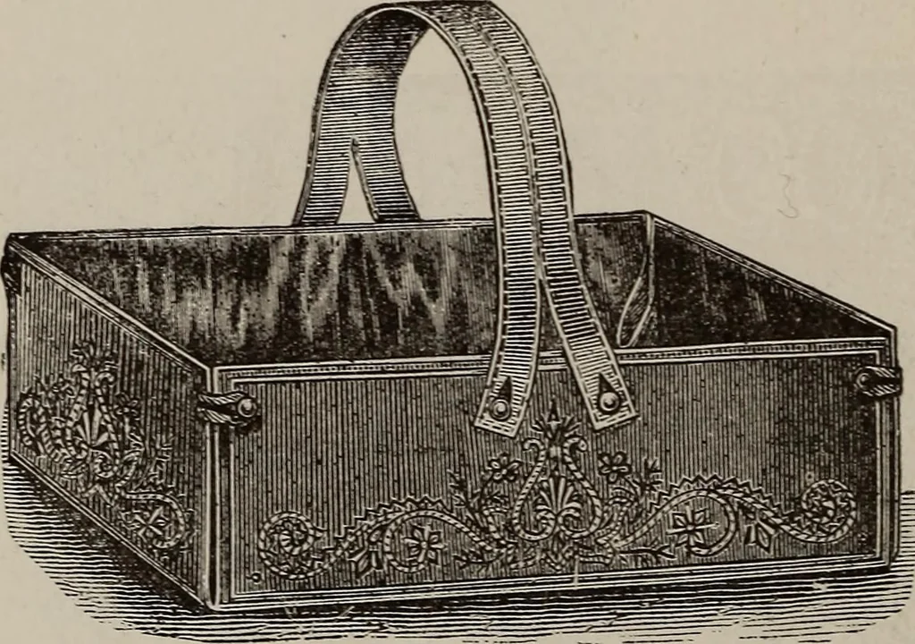 An illustration from Three hundred decorative and fancy articles for presents, fairs, etc., etc. ; with directions for making : and nearly one hundred decorative designs, 1885, leaf 135