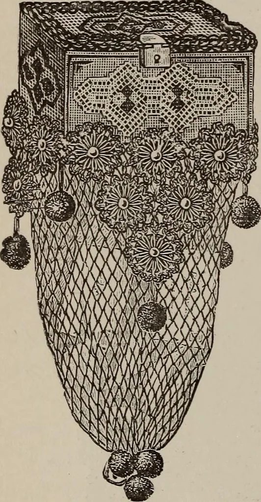 An illustration from Three hundred decorative and fancy articles for presents, fairs, etc., etc. ; with directions for making : and nearly one hundred decorative designs, 1885, leaf 151