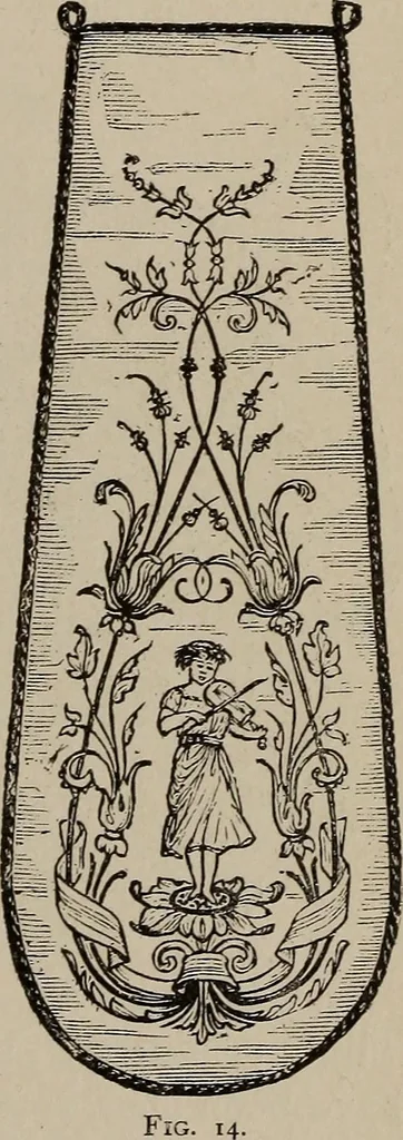 An illustration from Three hundred decorative and fancy articles for presents, fairs, etc., etc. ; with directions for making : and nearly one hundred decorative designs, 1885, leaf 32