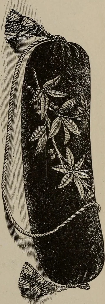 An illustration from Three hundred decorative and fancy articles for presents, fairs, etc., etc. ; with directions for making : and nearly one hundred decorative designs, 1885, leaf 44