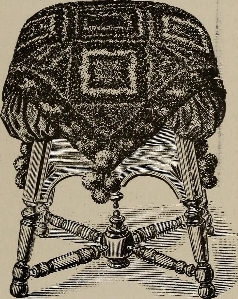 An illustration from Three hundred decorative and fancy articles for presents, fairs, etc., etc. ; with directions for making : and nearly one hundred decorative designs, 1885, leaf 52