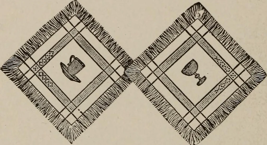 An illustration from Three hundred decorative and fancy articles for presents, fairs, etc., etc. ; with directions for making : and nearly one hundred decorative designs, 1885, leaf 61