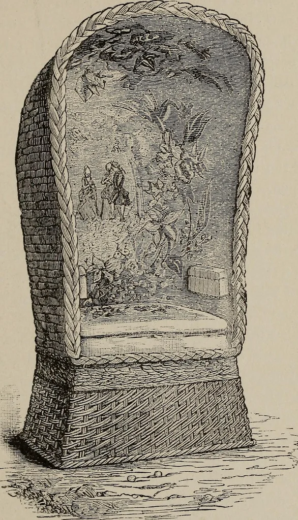 An illustration from Three hundred decorative and fancy articles for presents, fairs, etc., etc. ; with directions for making : and nearly one hundred decorative designs, 1885, leaf 70