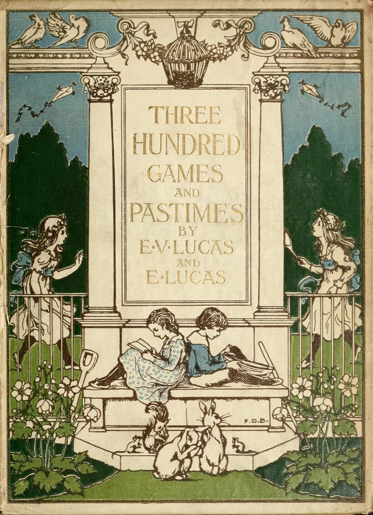 An illustration from Three hundred games and pastimes, or, What shall we do now? : a book of suggestions for children's games and employments, 1906, leaf 1