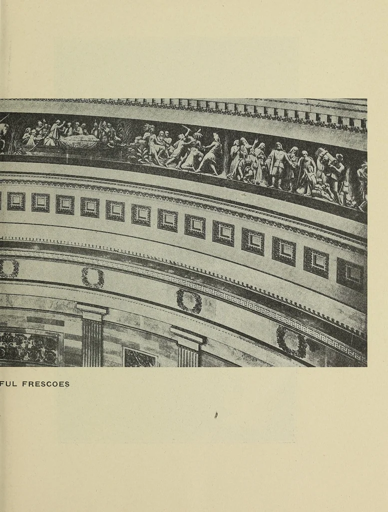 An illustration from Thrilling story of the wonderful Capitol Building and its marvelous decorations, 1912, leaf 37