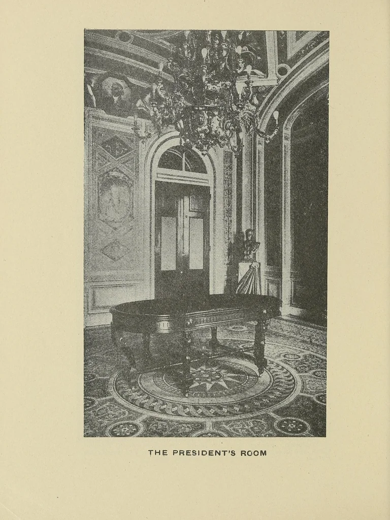 An illustration from Thrilling story of the wonderful Capitol Building and its marvelous decorations, 1912, leaf 68