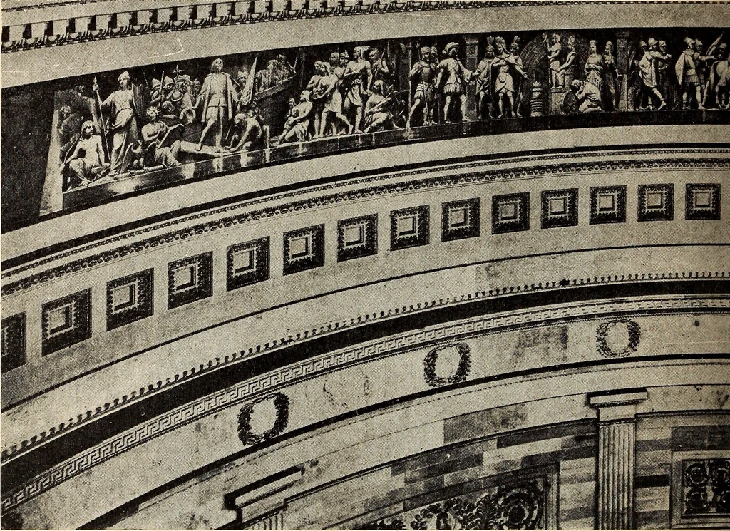 An illustration from Thrilling story of the wonderful Capitol Building and its marvelous decorations, 1912, leaf 33