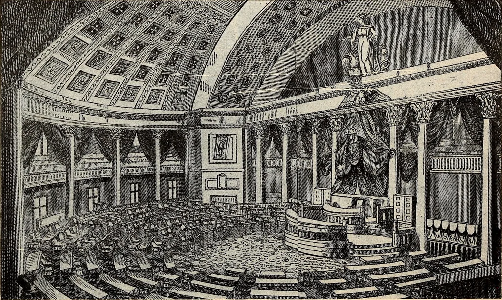 An illustration from Thrilling story of the wonderful Capitol Building and its marvelous decorations, 1912, leaf 45