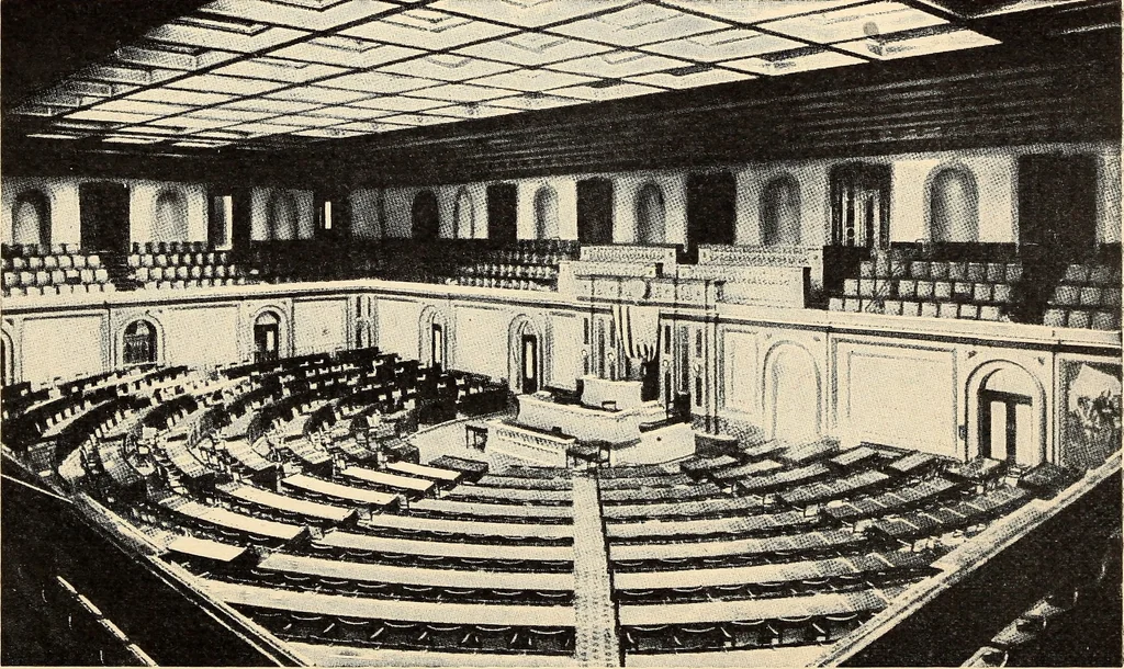 An illustration from Thrilling story of the wonderful Capitol Building and its marvelous decorations, 1912, leaf 51