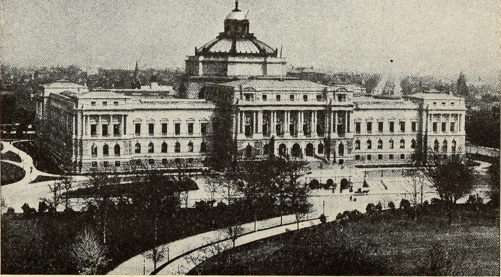 An illustration from Thrilling story of the wonderful Capitol Building and its marvelous decorations, 1912, leaf 65