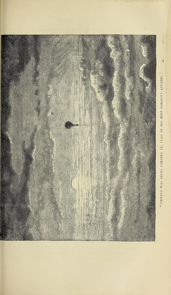 An illustration from Through the air: a narrative of forty years' experience as an aëronaut. Comprising a history of the various attempts in the art of flying by artificial means from the earliest period down to the present time. With an account of the author's most important air-voyages and his many thrilling adventures and hairbreadth escapes. Also, an appendix, in which are given full instructions for the manufacture and management of balloons, 1873, leaf 609