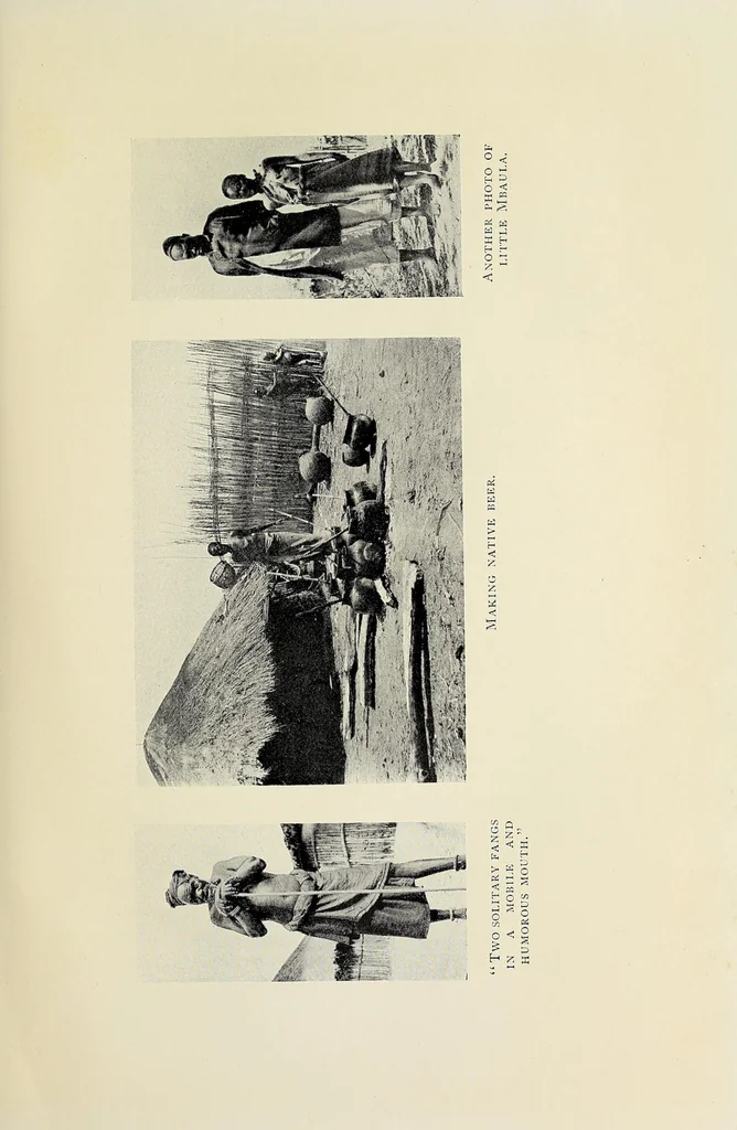 An illustration from Through the heart of Africa : being an account of a journey on bicycles and on foot from Northern Rhodesia, past the great lakes, to Egypt, undertaken when proceeding home on leave in 1910, 1912, leaf 85