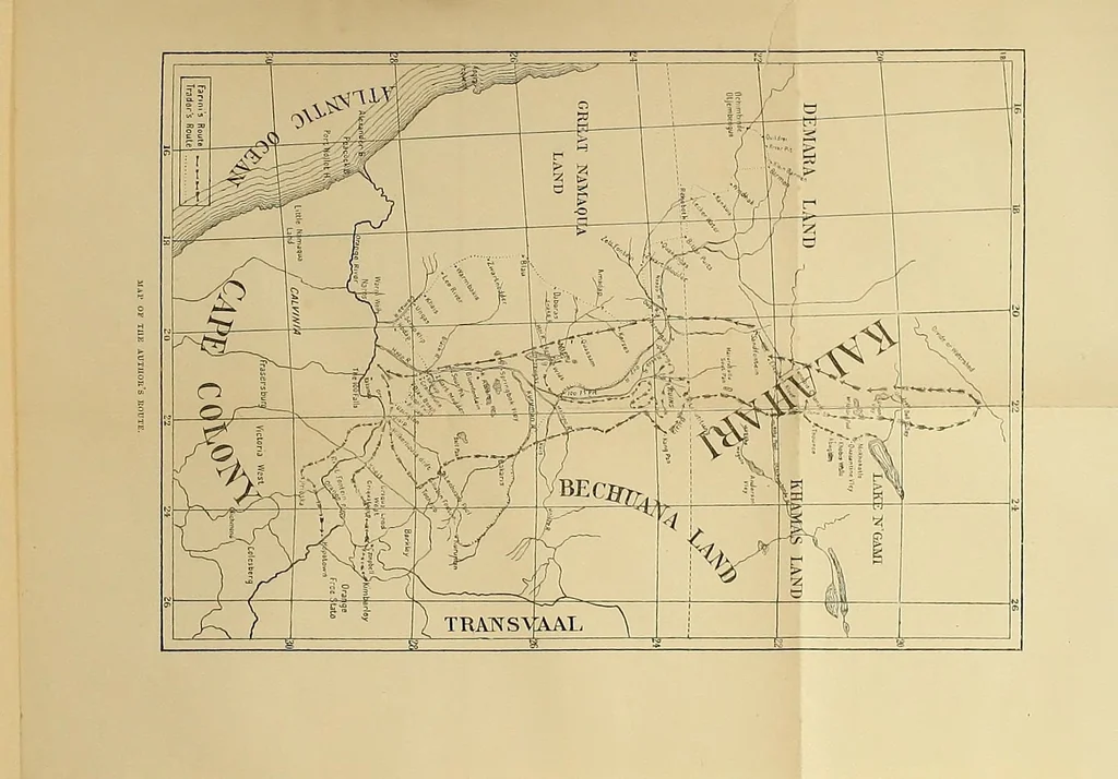 An illustration from Through the Kalahari Desert; a narrative of a journey with gun, camera, and note-book to Lake N'gami and back, 1886, leaf 541