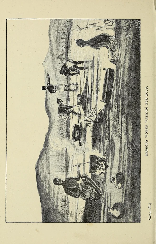 An illustration from Through Matabeleland: the record of a ten months' trip in an ox-wagon through Mashonaland and Matabeleland, 1893, leaf 164