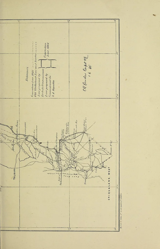 An illustration from Through Matabeleland: the record of a ten months' trip in an ox-wagon through Mashonaland and Matabeleland, 1893, leaf 53
