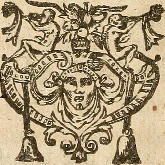An illustration from [Théâtre de Rotrou], 1636, leaf 77