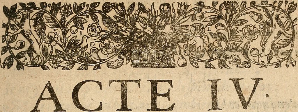 An illustration from [Théâtre de Rotrou], 1636, leaf 78