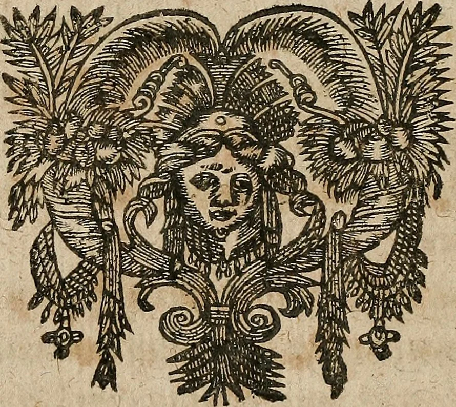 An illustration from [Théâtre de Rotrou], 1636, leaf 203