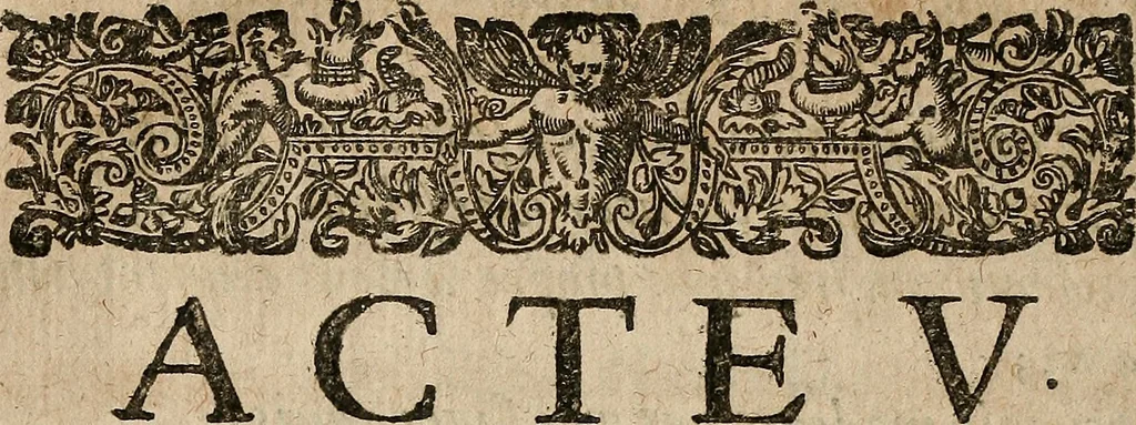 An illustration from [Théâtre de Rotrou], 1636, leaf 227