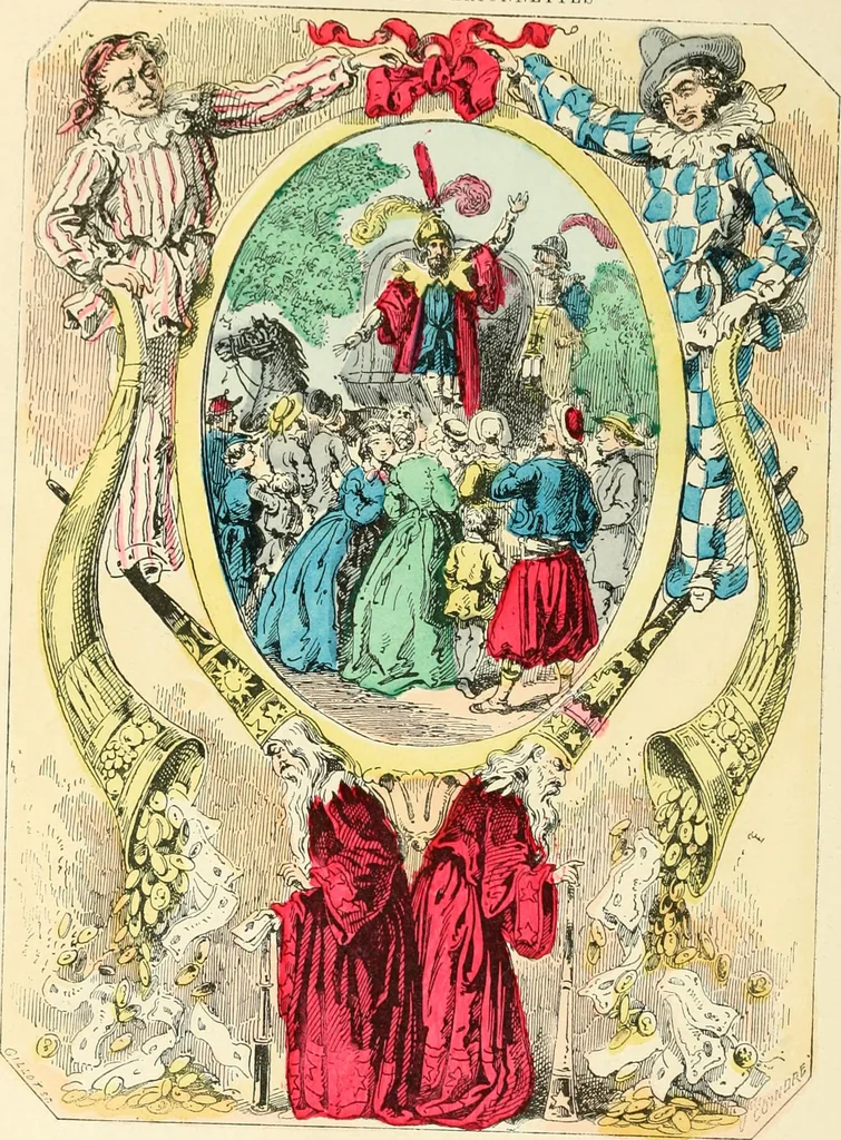 An illustration from Théâtre des marionnettes; texte et composition des dessins, 1880, leaf 113