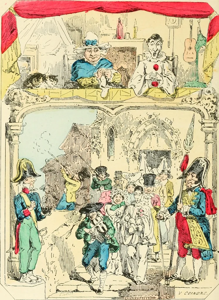 An illustration from Théâtre des marionnettes; texte et composition des dessins, 1880, leaf 153