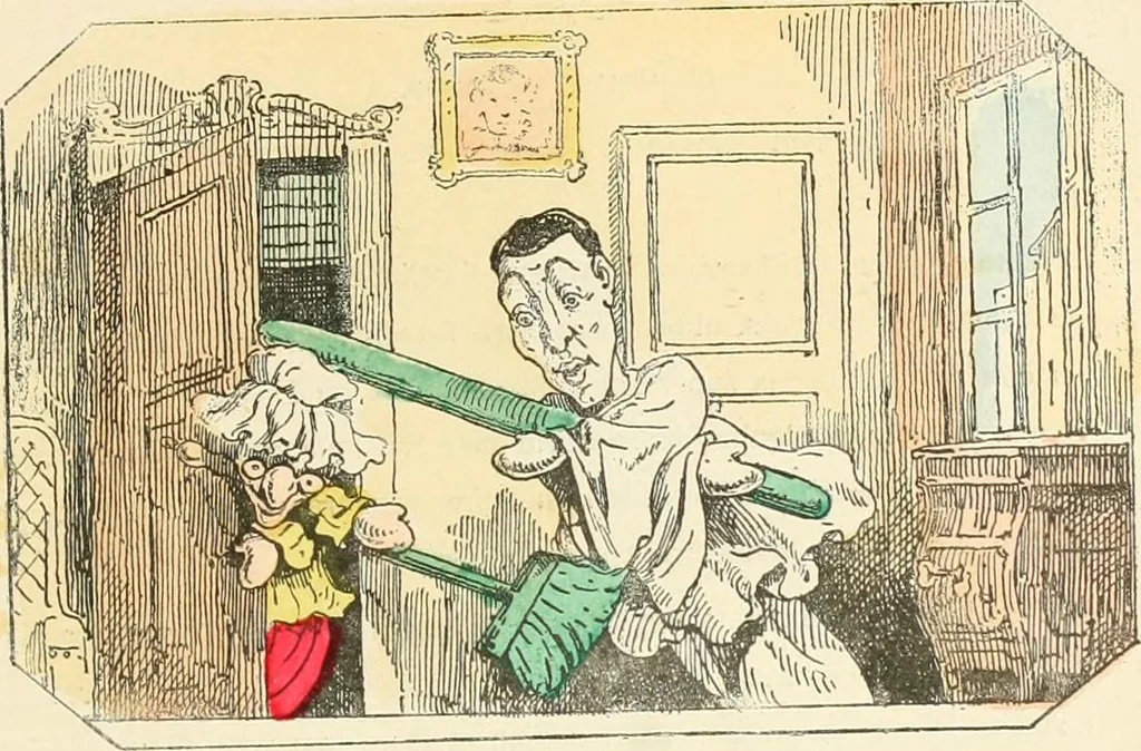 An illustration from Théâtre des marionnettes; texte et composition des dessins, 1880, leaf 154