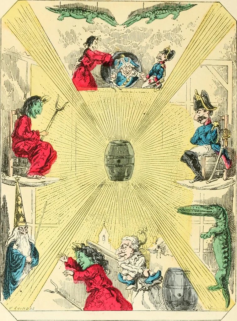 An illustration from Théâtre des marionnettes; texte et composition des dessins, 1880, leaf 173