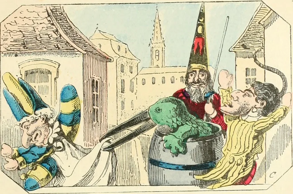 An illustration from Théâtre des marionnettes; texte et composition des dessins, 1880, leaf 174