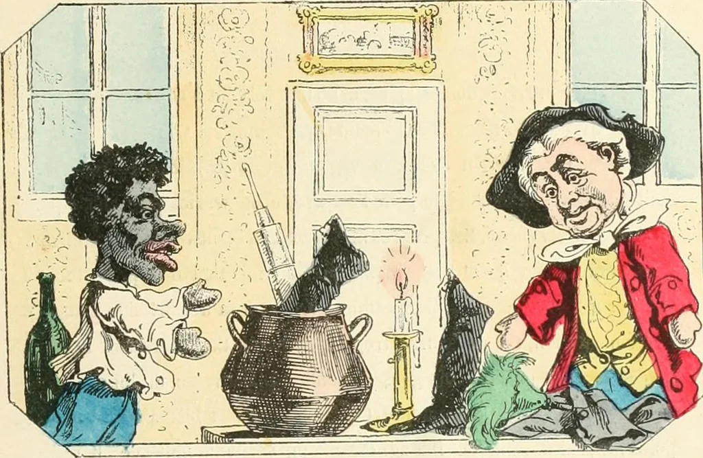 An illustration from Théâtre des marionnettes; texte et composition des dessins, 1880, leaf 194