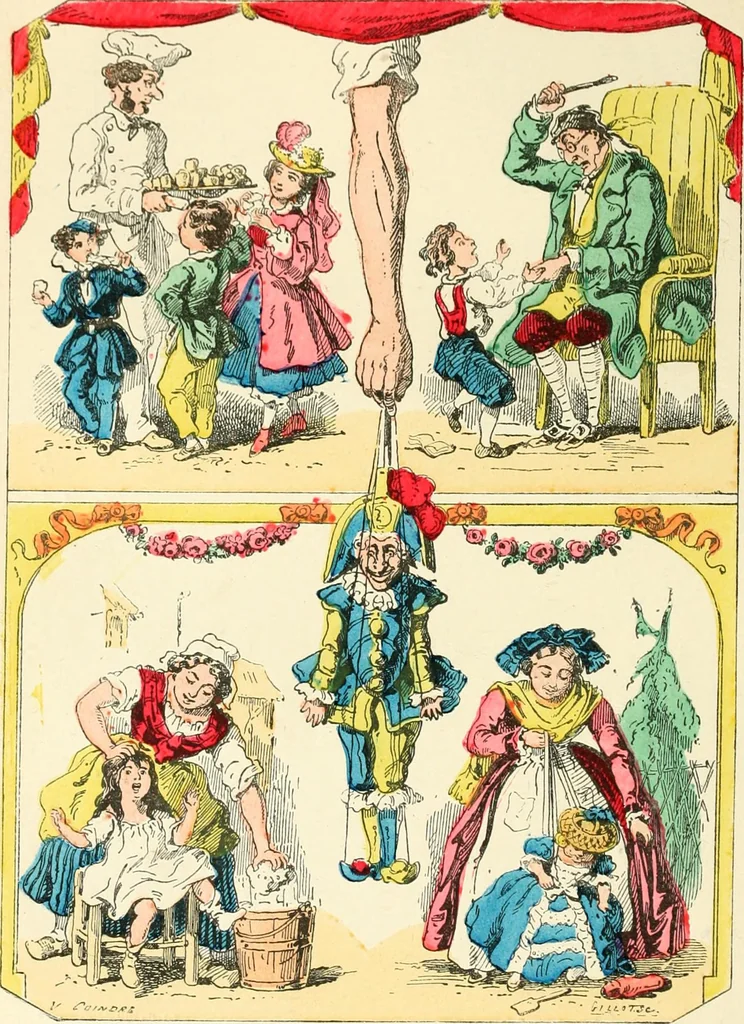 An illustration from Théâtre des marionnettes; texte et composition des dessins, 1880, leaf 253