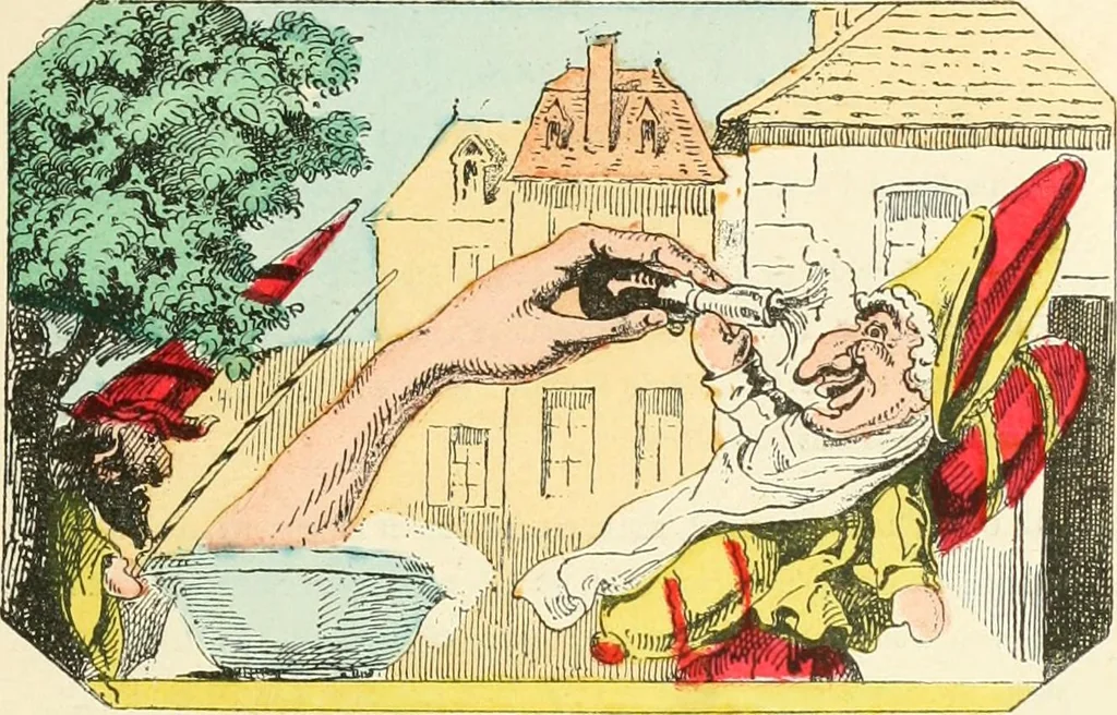 An illustration from Théâtre des marionnettes; texte et composition des dessins, 1880, leaf 254