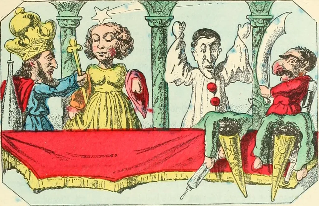 An illustration from Théâtre des marionnettes; texte et composition des dessins, 1880, leaf 274