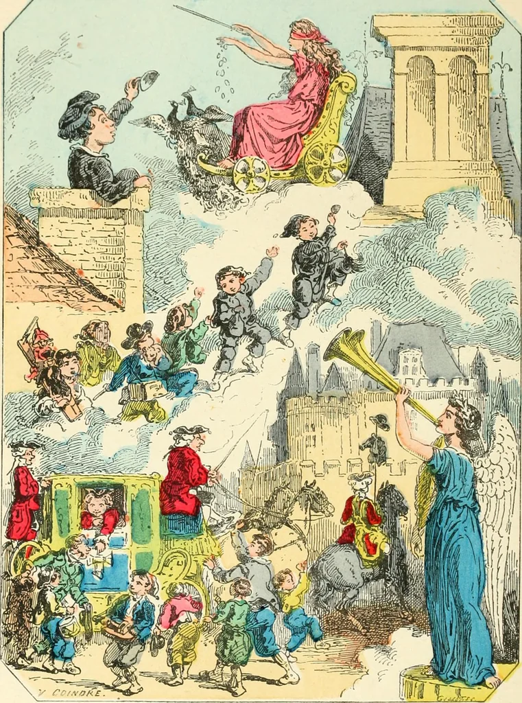 An illustration from Théâtre des marionnettes; texte et composition des dessins, 1880, leaf 313