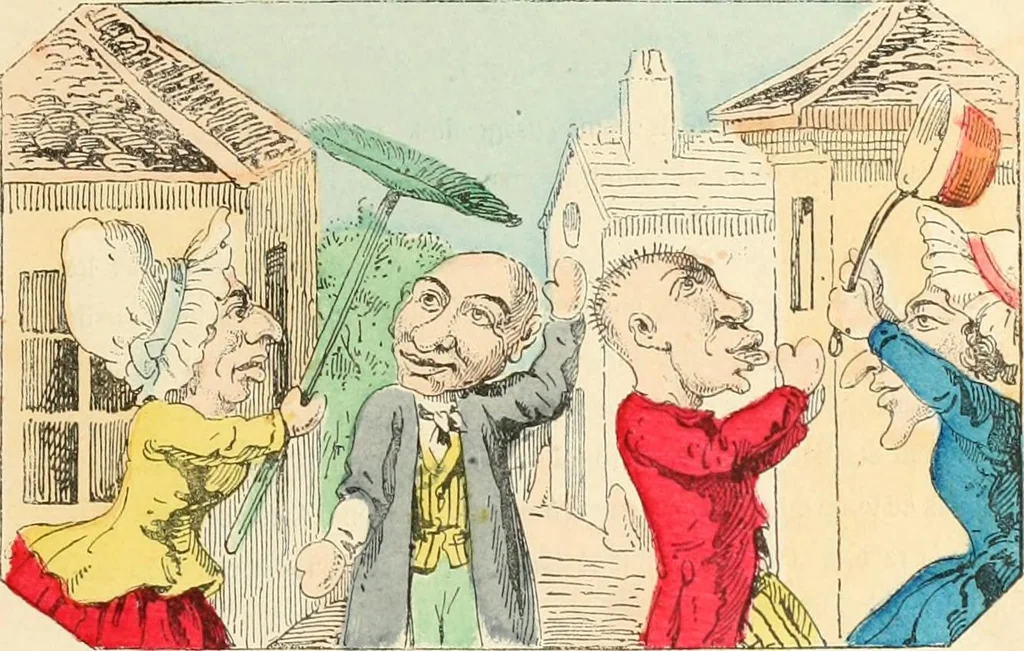 An illustration from Théâtre des marionnettes; texte et composition des dessins, 1880, leaf 34