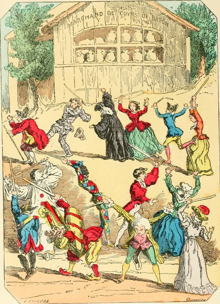 An illustration from Théâtre des marionnettes; texte et composition des dessins, 1880, leaf 373