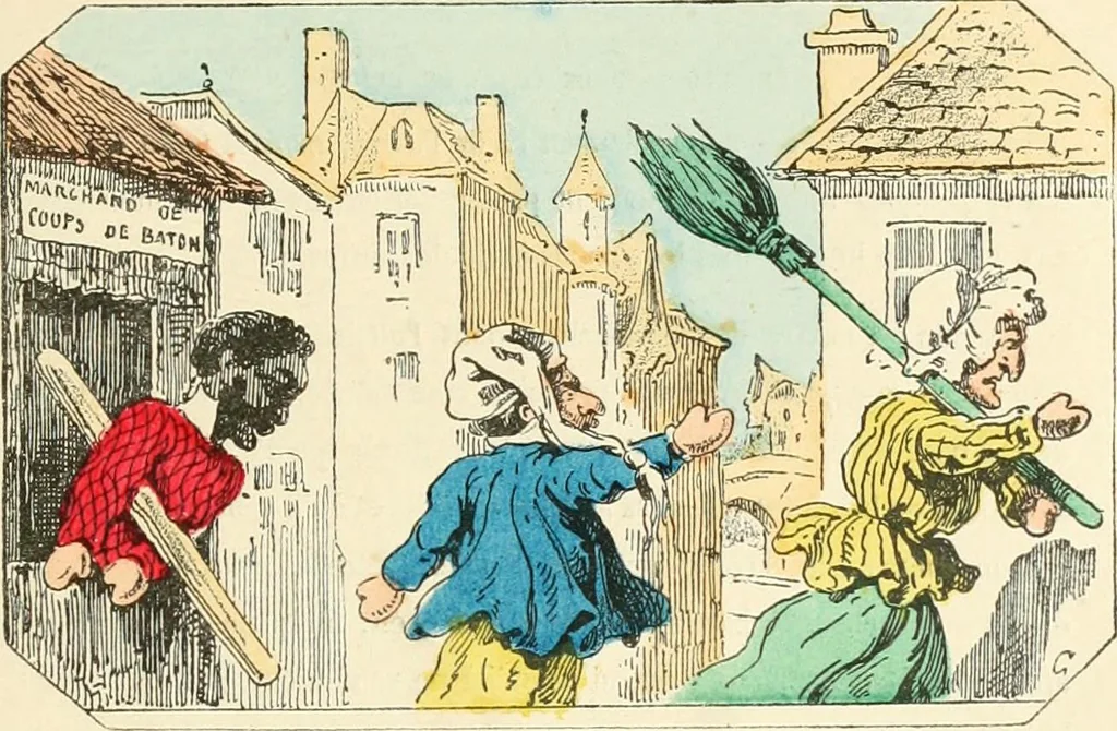 An illustration from Théâtre des marionnettes; texte et composition des dessins, 1880, leaf 374