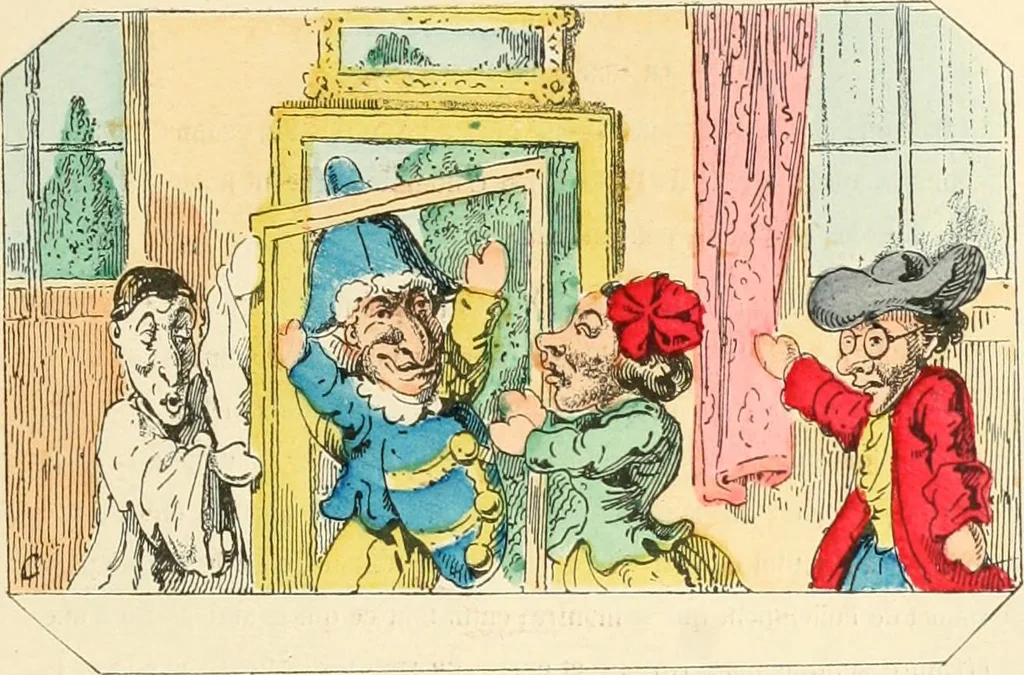 An illustration from Théâtre des marionnettes; texte et composition des dessins, 1880, leaf 414