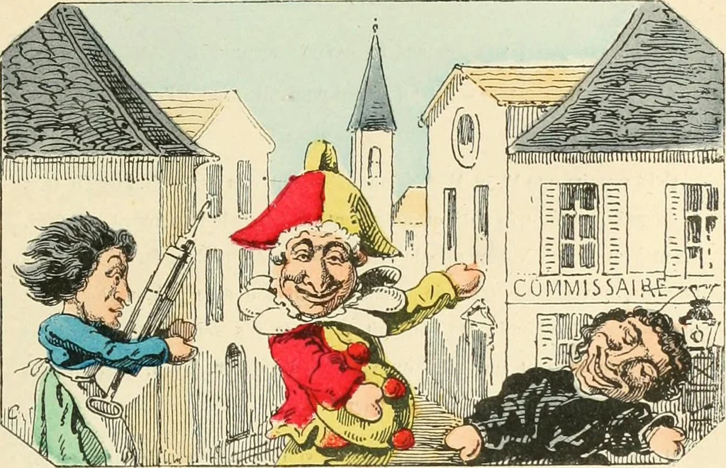 An illustration from Théâtre des marionnettes; texte et composition des dessins, 1880, leaf 454