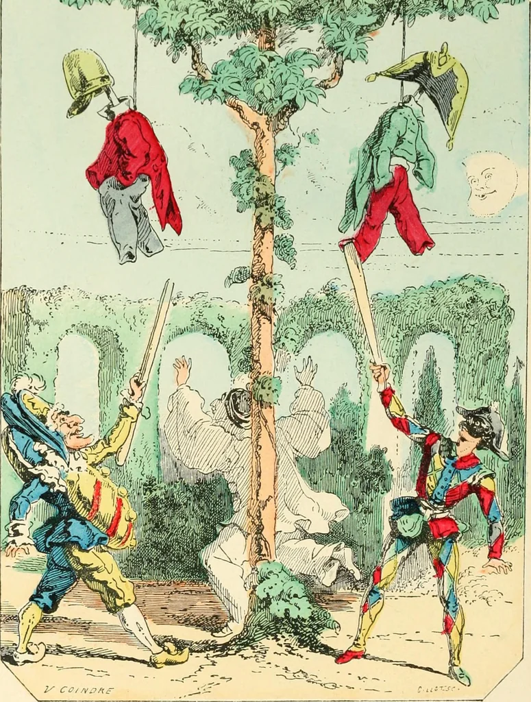 An illustration from Théâtre des marionnettes; texte et composition des dessins, 1880, leaf 473