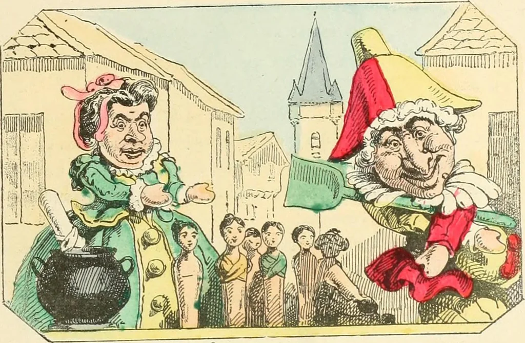 An illustration from Théâtre des marionnettes; texte et composition des dessins, 1880, leaf 94