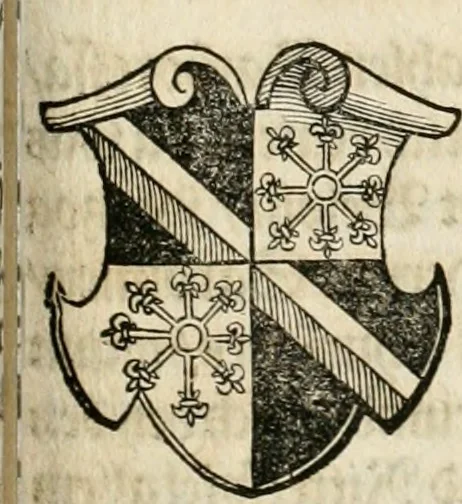 An illustration from Thurnier Buch : von Anfang, Vrsachen, Vrsprung vnd Herkommen der Thurnier im Heyligen Römischen Reich Teutscher Nation, wie viel offentlicher Landthurnier von Keyser Heinrich dem Ersten dieses Namens an biss auff den jetztregierenden Keyser Maximilian den Andern ... vnd in welchen Stetten die alle gehalten ... Alles jetzunder von neuwem zusammen getragen, mit schönen neuwen Figuren, sonderlich auch der adelischen Wappen, auffs schönest zugericht .., 1566, leaf 168