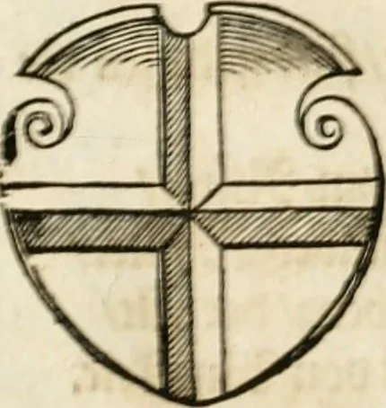 An illustration from Thurnier Buch : von Anfang, Vrsachen, Vrsprung vnd Herkommen der Thurnier im Heyligen Römischen Reich Teutscher Nation, wie viel offentlicher Landthurnier von Keyser Heinrich dem Ersten dieses Namens an biss auff den jetztregierenden Keyser Maximilian den Andern ... vnd in welchen Stetten die alle gehalten ... Alles jetzunder von neuwem zusammen getragen, mit schönen neuwen Figuren, sonderlich auch der adelischen Wappen, auffs schönest zugericht .., 1566, leaf 254