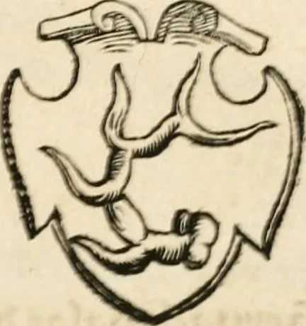An illustration from Thurnier Buch : von Anfang, Vrsachen, Vrsprung vnd Herkommen der Thurnier im Heyligen Römischen Reich Teutscher Nation, wie viel offentlicher Landthurnier von Keyser Heinrich dem Ersten dieses Namens an biss auff den jetztregierenden Keyser Maximilian den Andern ... vnd in welchen Stetten die alle gehalten ... Alles jetzunder von neuwem zusammen getragen, mit schönen neuwen Figuren, sonderlich auch der adelischen Wappen, auffs schönest zugericht .., 1566, leaf 254