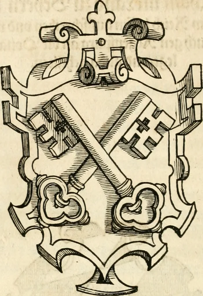 An illustration from Thurnier Buch : von Anfang, Vrsachen, Vrsprung vnd Herkommen der Thurnier im Heyligen Römischen Reich Teutscher Nation, wie viel offentlicher Landthurnier von Keyser Heinrich dem Ersten dieses Namens an biss auff den jetztregierenden Keyser Maximilian den Andern ... vnd in welchen Stetten die alle gehalten ... Alles jetzunder von neuwem zusammen getragen, mit schönen neuwen Figuren, sonderlich auch der adelischen Wappen, auffs schönest zugericht .., 1566, leaf 267
