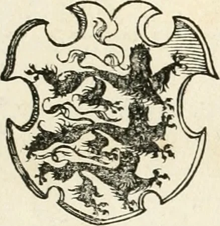 An illustration from Thurnier Buch : von Anfang, Vrsachen, Vrsprung vnd Herkommen der Thurnier im Heyligen Römischen Reich Teutscher Nation, wie viel offentlicher Landthurnier von Keyser Heinrich dem Ersten dieses Namens an biss auff den jetztregierenden Keyser Maximilian den Andern ... vnd in welchen Stetten die alle gehalten ... Alles jetzunder von neuwem zusammen getragen, mit schönen neuwen Figuren, sonderlich auch der adelischen Wappen, auffs schönest zugericht .., 1566, leaf 290