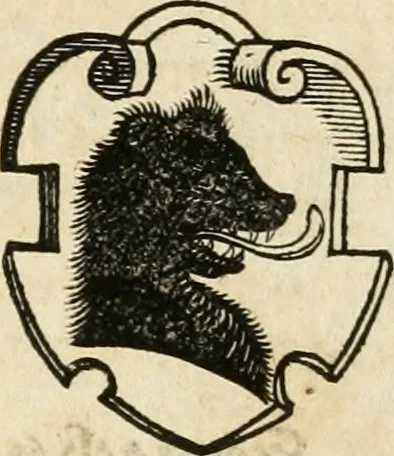 An illustration from Thurnier Buch : von Anfang, Vrsachen, Vrsprung vnd Herkommen der Thurnier im Heyligen Römischen Reich Teutscher Nation, wie viel offentlicher Landthurnier von Keyser Heinrich dem Ersten dieses Namens an biss auff den jetztregierenden Keyser Maximilian den Andern ... vnd in welchen Stetten die alle gehalten ... Alles jetzunder von neuwem zusammen getragen, mit schönen neuwen Figuren, sonderlich auch der adelischen Wappen, auffs schönest zugericht .., 1566, leaf 326