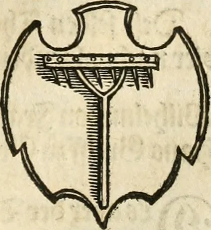 An illustration from Thurnier Buch : von Anfang, Vrsachen, Vrsprung vnd Herkommen der Thurnier im Heyligen Römischen Reich Teutscher Nation, wie viel offentlicher Landthurnier von Keyser Heinrich dem Ersten dieses Namens an biss auff den jetztregierenden Keyser Maximilian den Andern ... vnd in welchen Stetten die alle gehalten ... Alles jetzunder von neuwem zusammen getragen, mit schönen neuwen Figuren, sonderlich auch der adelischen Wappen, auffs schönest zugericht .., 1566, leaf 326