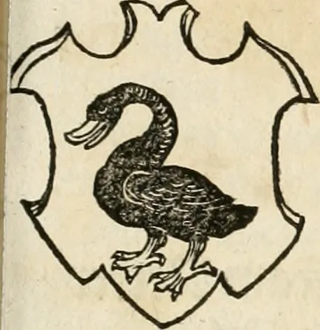 An illustration from Thurnier Buch : von Anfang, Vrsachen, Vrsprung vnd Herkommen der Thurnier im Heyligen Römischen Reich Teutscher Nation, wie viel offentlicher Landthurnier von Keyser Heinrich dem Ersten dieses Namens an biss auff den jetztregierenden Keyser Maximilian den Andern ... vnd in welchen Stetten die alle gehalten ... Alles jetzunder von neuwem zusammen getragen, mit schönen neuwen Figuren, sonderlich auch der adelischen Wappen, auffs schönest zugericht .., 1566, leaf 344