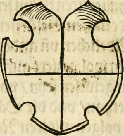 An illustration from Thurnier Buch : von Anfang, Vrsachen, Vrsprung vnd Herkommen der Thurnier im Heyligen Römischen Reich Teutscher Nation, wie viel offentlicher Landthurnier von Keyser Heinrich dem Ersten dieses Namens an biss auff den jetztregierenden Keyser Maximilian den Andern ... vnd in welchen Stetten die alle gehalten ... Alles jetzunder von neuwem zusammen getragen, mit schönen neuwen Figuren, sonderlich auch der adelischen Wappen, auffs schönest zugericht .., 1566, leaf 375