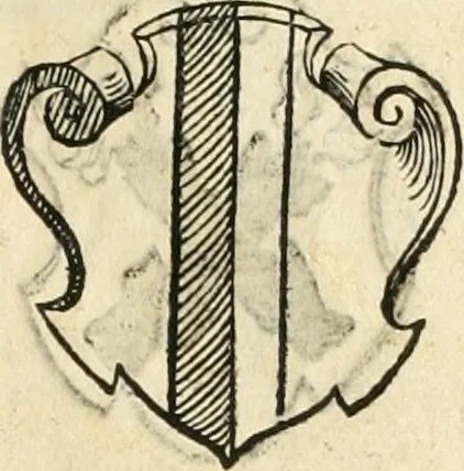 An illustration from Thurnier Buch : von Anfang, Vrsachen, Vrsprung vnd Herkommen der Thurnier im Heyligen Römischen Reich Teutscher Nation, wie viel offentlicher Landthurnier von Keyser Heinrich dem Ersten dieses Namens an biss auff den jetztregierenden Keyser Maximilian den Andern ... vnd in welchen Stetten die alle gehalten ... Alles jetzunder von neuwem zusammen getragen, mit schönen neuwen Figuren, sonderlich auch der adelischen Wappen, auffs schönest zugericht .., 1566, leaf 376